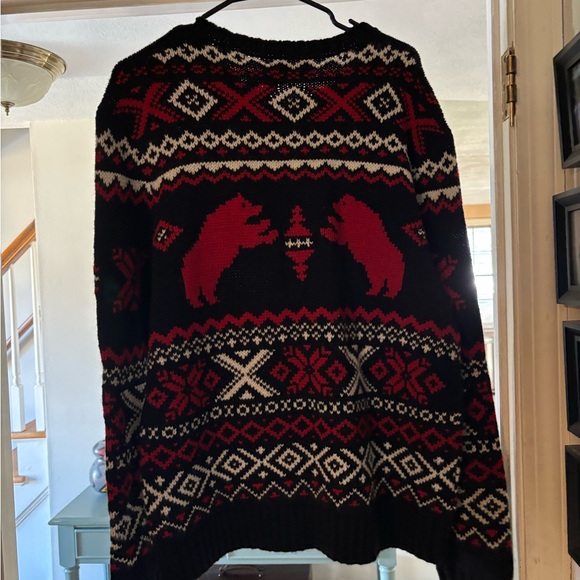 $500 NWT POLO RALPH LAUREN Men Polar Bear Fair Isle Wool Sweater Size L - Picture 2 of 5